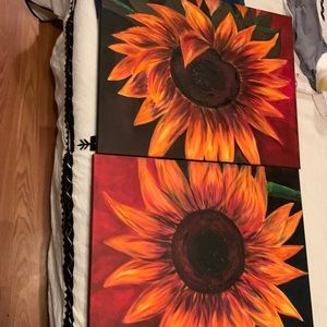 3 piece sunflower canvas
